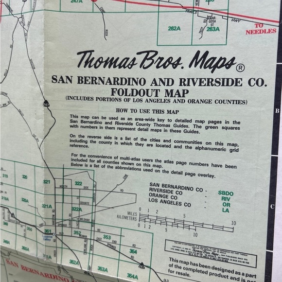 Thomas Guide 1990 San Bernardino Riverside Counties street directory book Cali - Picture 10 of 12